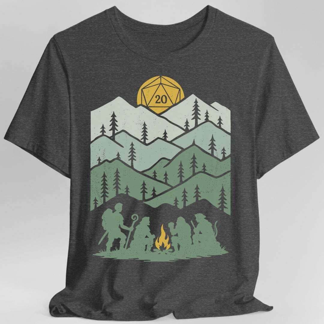 D20 Dice Shirt - Long Rest - Dark Heather / S