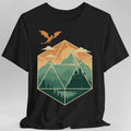 D20 Mountain Landscape T-Shirt - Black / S