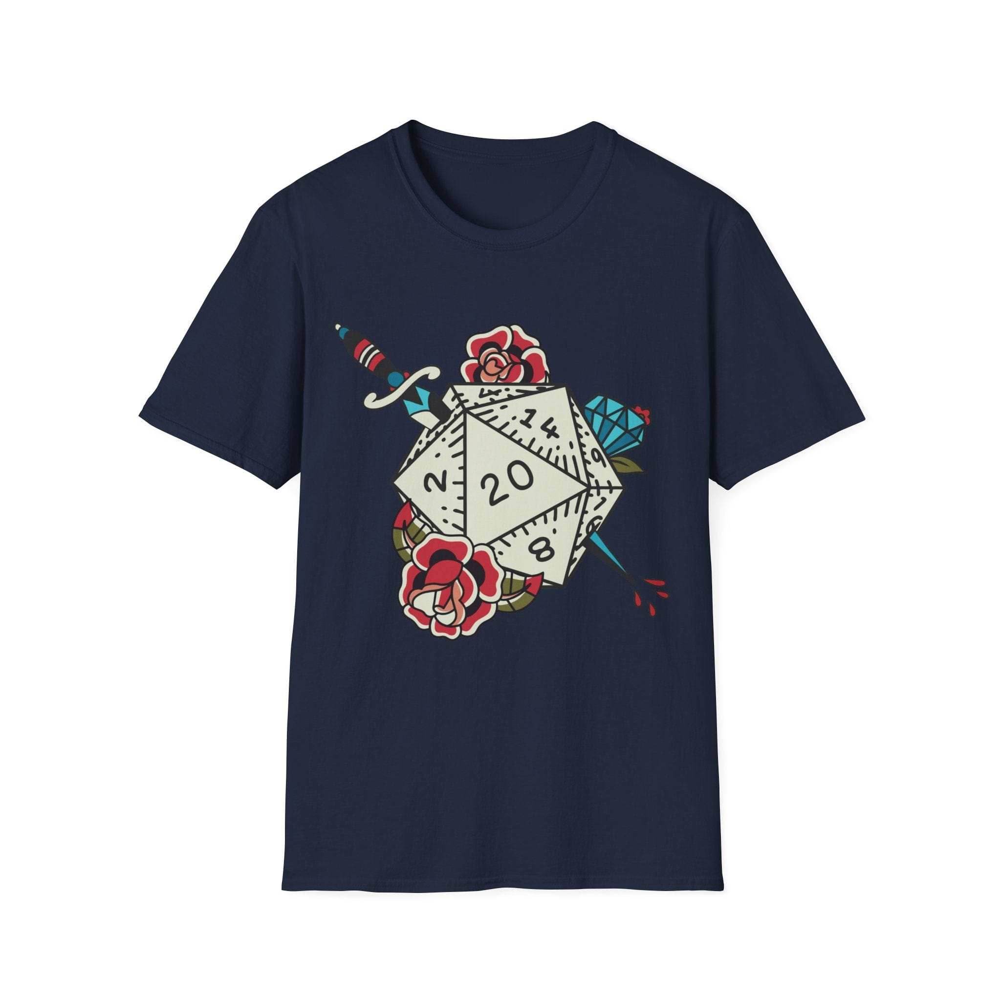 D20 Tattoo T-shirt - Navy / S
