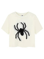 'Mini Spider' Punk Graphic  Spider Crop Top