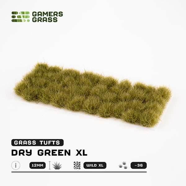 Gamers Grass Tufts: Dry Green XL 12mm- Wild XL - 