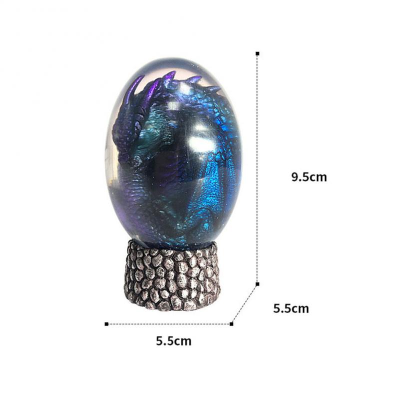 LED Lava Dragon Egg Ornamental Collection Decor Dinosaur Egg Statue Resin Dragon Egg Crystal Minerale Gemstone Reiki Home Decor