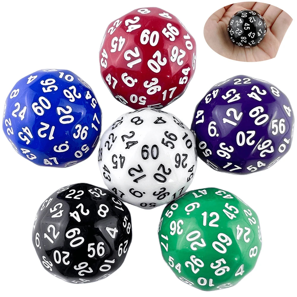 D60 Dice 1Pc Plastic Ball for Board Game Table Party Games Valentine Gift