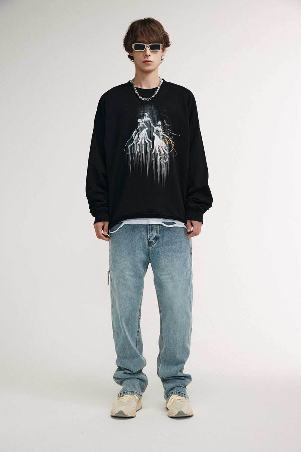 Evolving Human Race Sweater - Blue / S