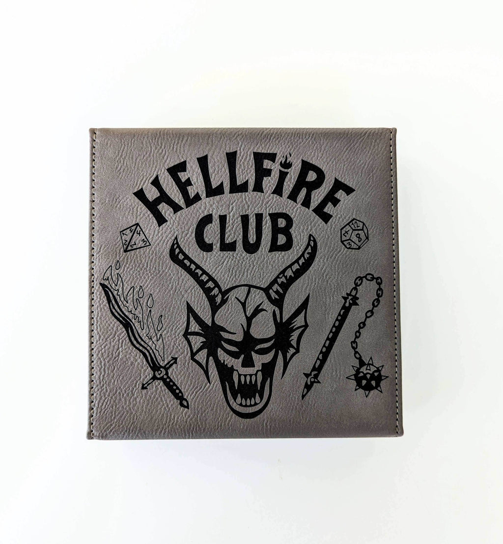 Hellfire Club - D&D - Vegan Leather Dice Box - Chestnut