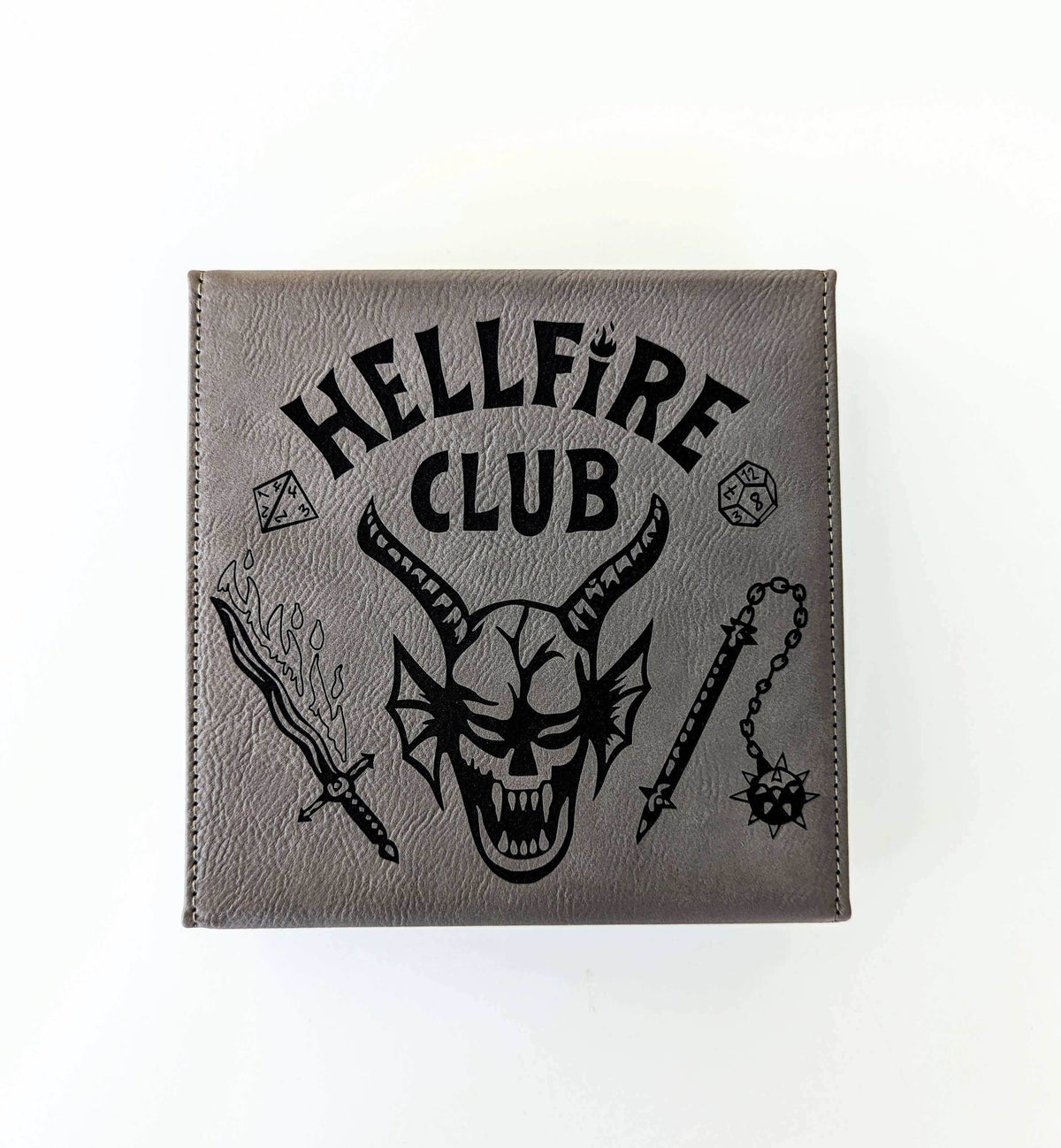 Hellfire Club - D&D - Vegan Leather Dice Box - Chestnut