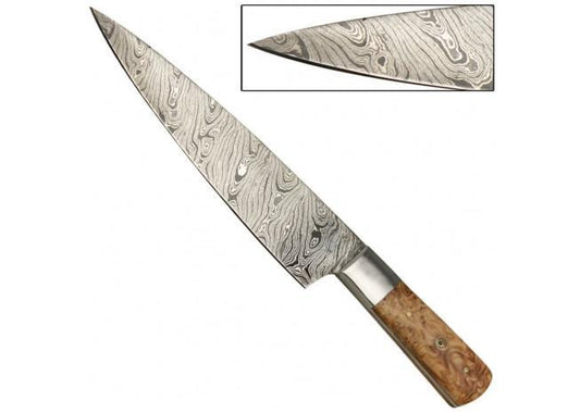 Damascus Marble Sand Stone Fire Forged Hunting Knife