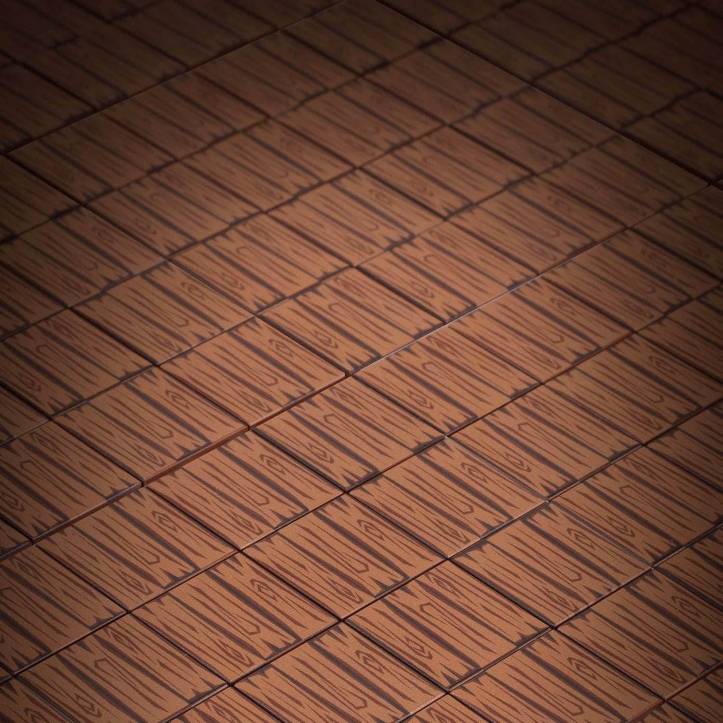 B3 Customs® Hardwood Minifig Flooring (Rough, Dark) - Custom Printed LEGO 2x2 Tile - 