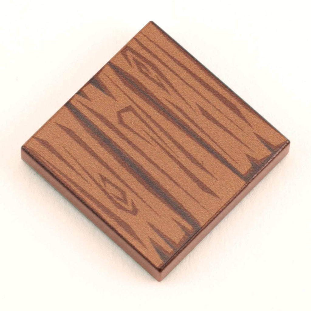 Dark Hardwood Tile Part Pack (20 Tiles) made with LEGO parts - B3 Customs - 