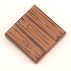 Dark Hardwood Tile Part Pack (20 Tiles) made with LEGO parts - B3 Customs - 