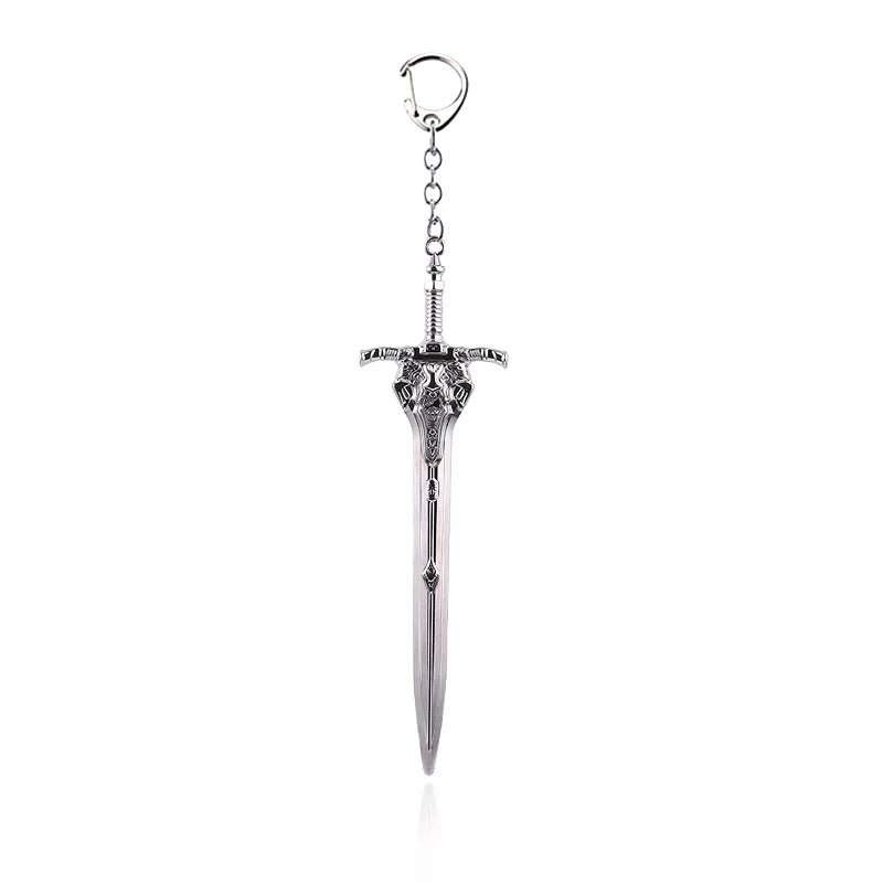 Dark Souls Artorias Sword Keychain High Quality Abyss Walker Knights Logo Metal Keyring Men Car Women Bag Accessories