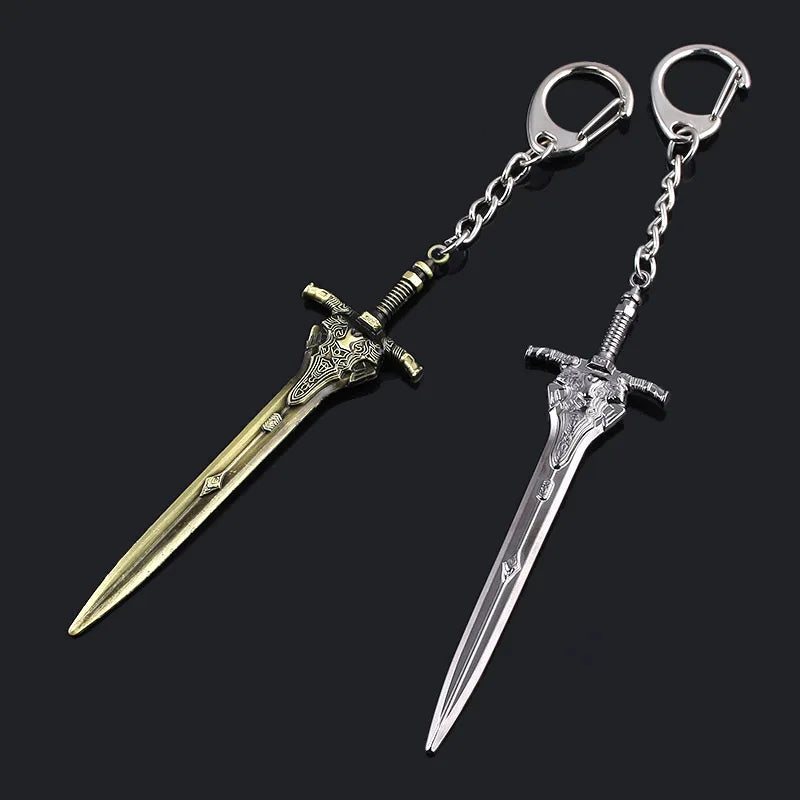 Dark Souls Artorias Sword Keychain High Quality Abyss Walker Knights Logo Metal Keyring Men Car Women Bag Accessories