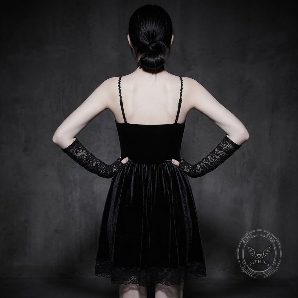 Gothic Double-Layered Polyester Party Dress