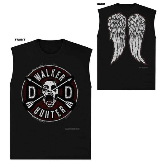 Daryl Walker Hunter Patch & Wings Muscle Tank - S