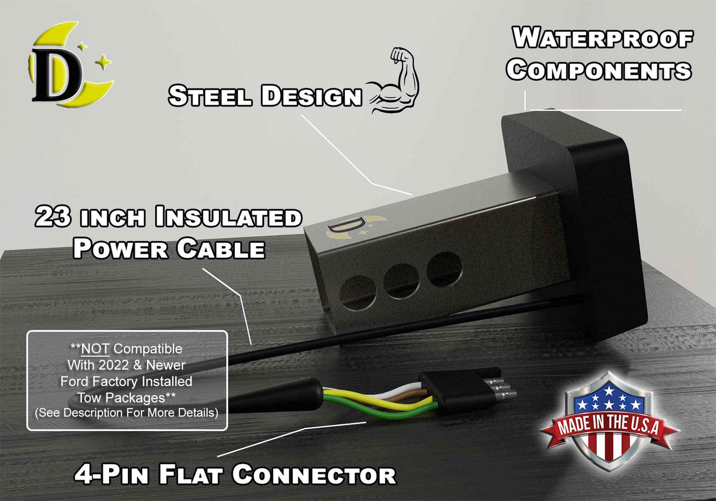 Claw Slash Marks LED Hitch Cover - Brake Light