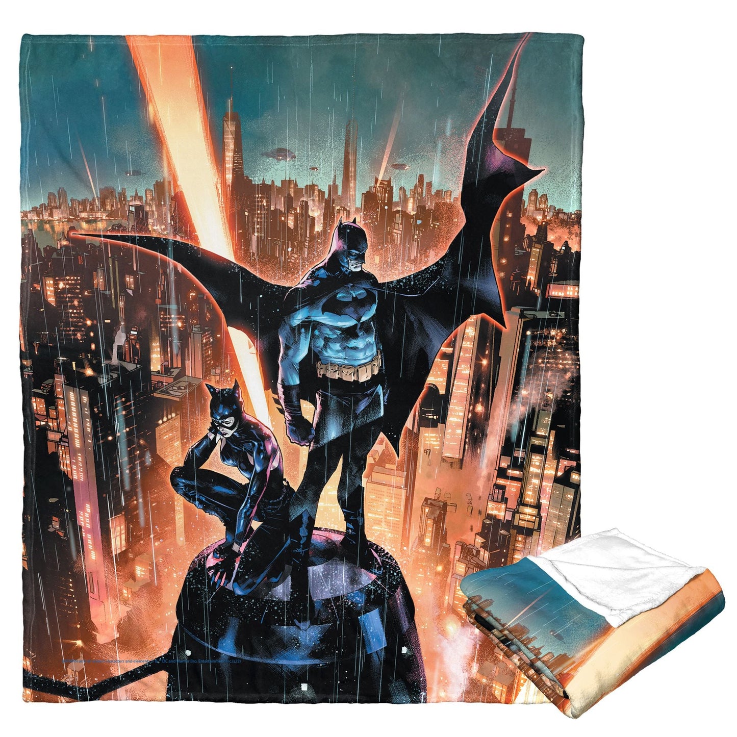 DC Comics Batman Silk Touch Throw Blanket, 50" x 60", Above the City