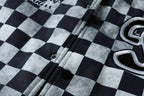 Checkered Winter Bomber Jacket - Grey / S