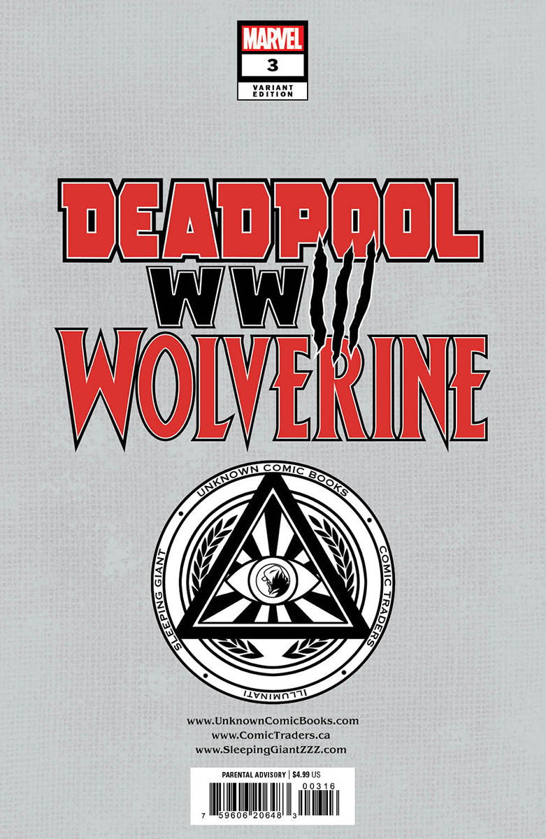 Deadpool & Wolverine: Wwiii #3 Unknown Comics Tyler Kirkham Exclusive Var (07/24/2024)