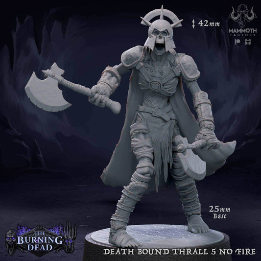 Death Bound Thrall: Sculpt 5 (Skeleton Commander, Regular or On Fire) - Regular Skeleton