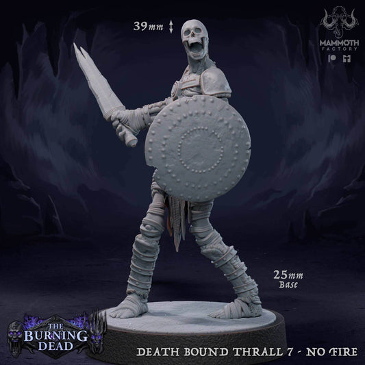 Death Bound Thrall: Sculpt 7 (Skeleton Warrior, Regular or On Fire) - Regular Skeleton