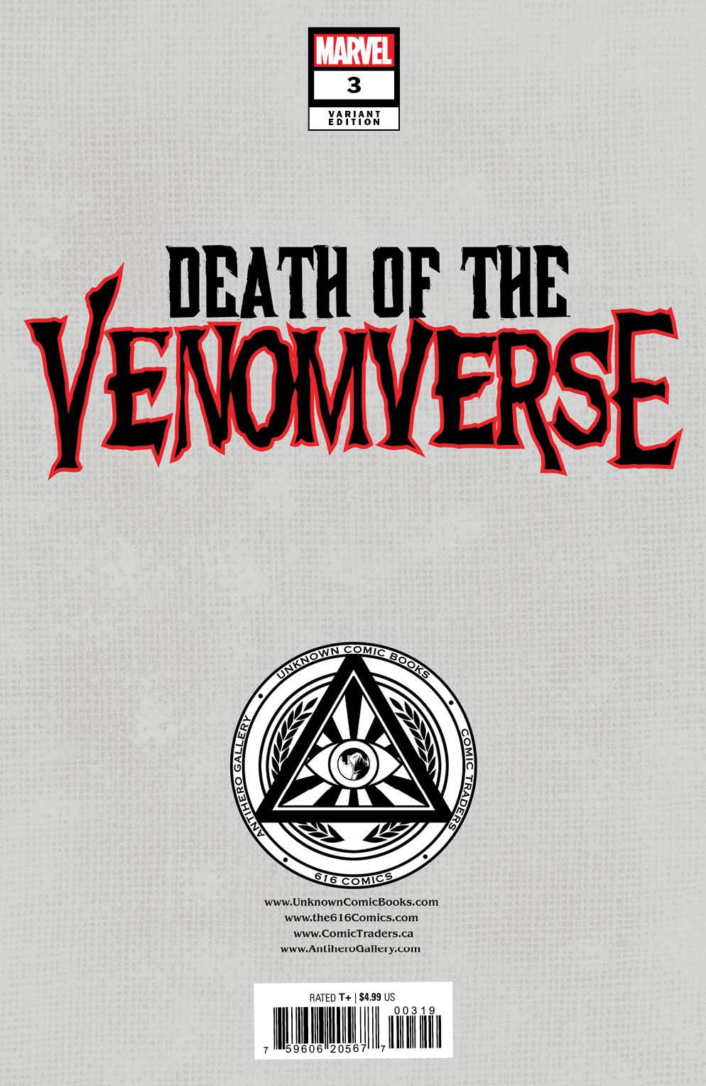 Death Of The Venomverse #3 Unknown Comics Inhyuk Lee Exclusive Virgin Var (08/30/2023)