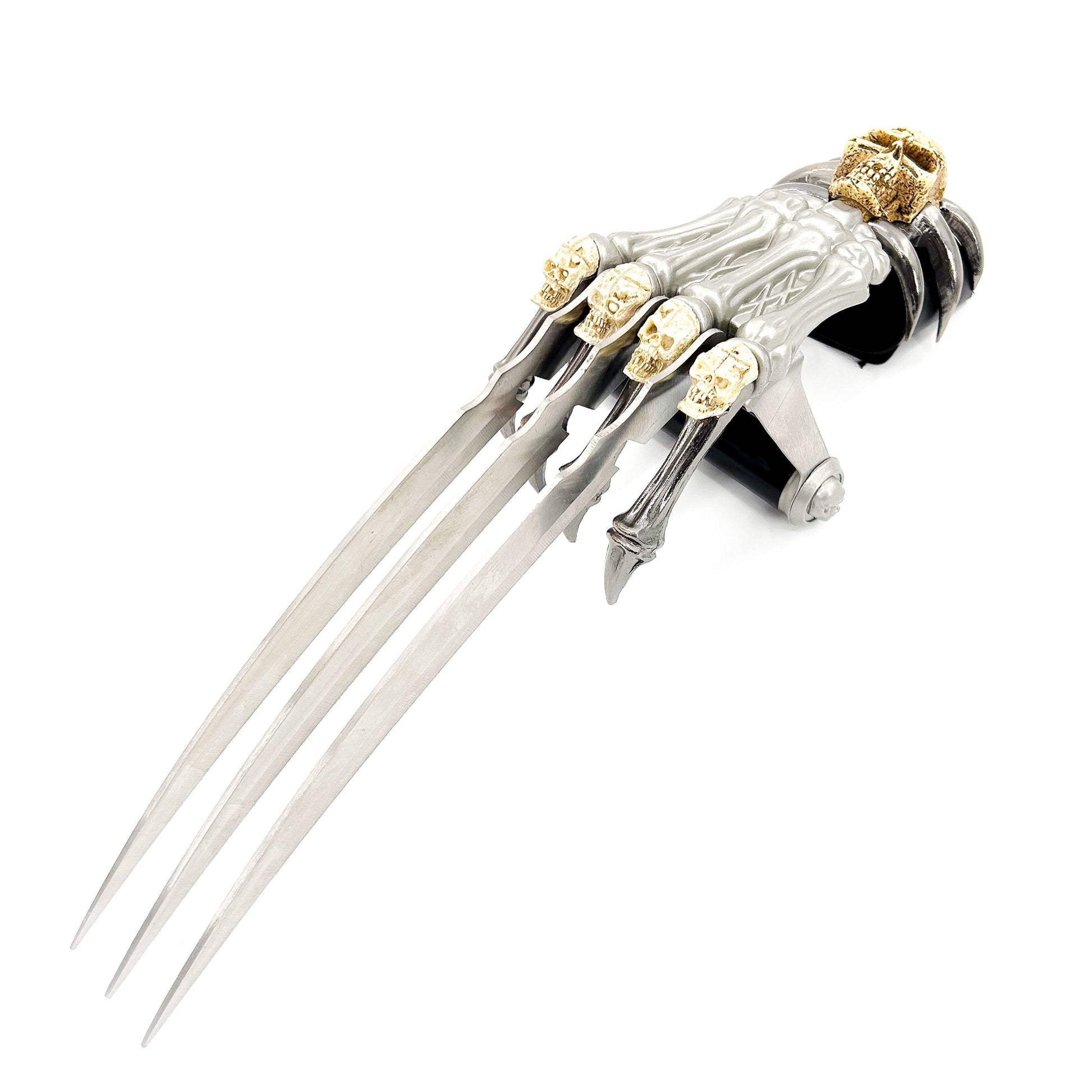 Death Skull Head Triple Claw Dagger