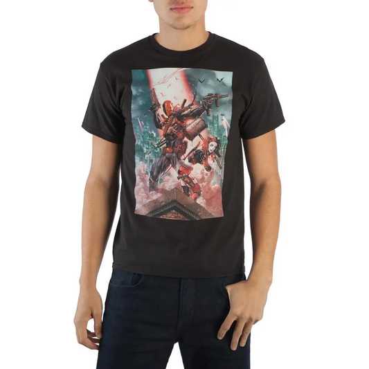 Deathstroke and Harley Quinn Men's T-shirt Tee Shirt