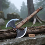 Handcrafted Double-Headed Viking Style Axe – Decorative Collector’s Piece | Two Variations | JW SteelCrafts