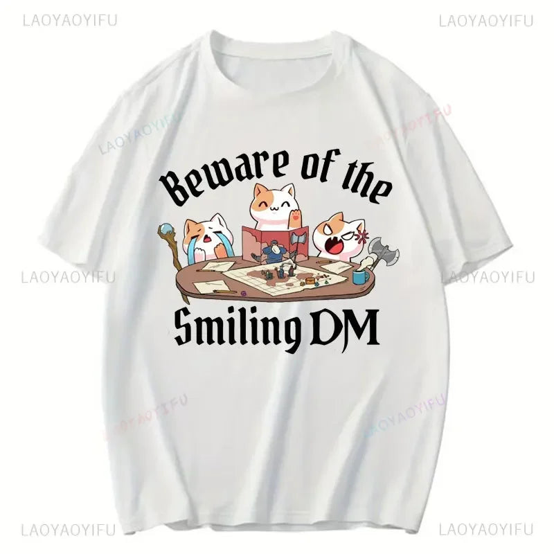 Definitely Not A Mimic T Shirt Cats Playing Dungeons and Dragons Present Funny DND Tshirt Summer Cotton Short-sleev Mans T-Shirt