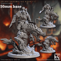 Delani Dragonling Rider: Sculpt C (Dwarven Dragonrider Cavalry Unit) - No Helmet / Handaxe / Handaxe
