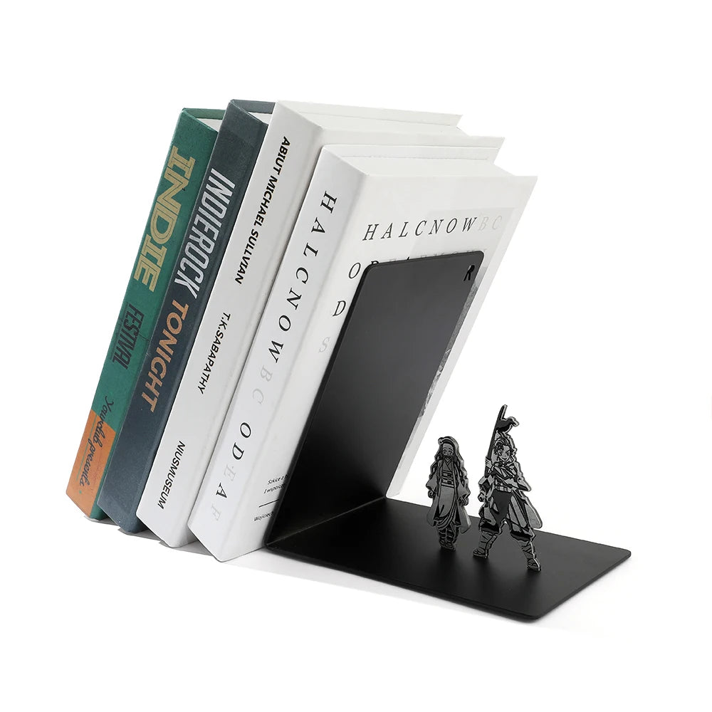 Demon Slaye Brother and Sister Book Ends for Anime Fan Collection Home Iron Bookends Gift for Book Lovers Office Desktop