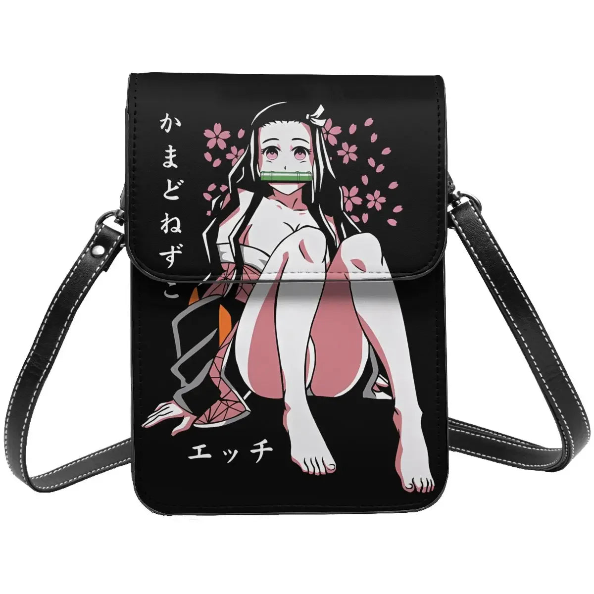 Demon Slayer Crossbody Wallet Cell Phone Bag Shoulder Bag Cell Phone Purse Adjustable Strap