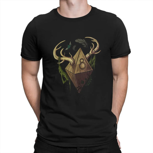 Dice Druid TShirt For Male DnD Game Clothing Novelty Polyester T Shirt Soft