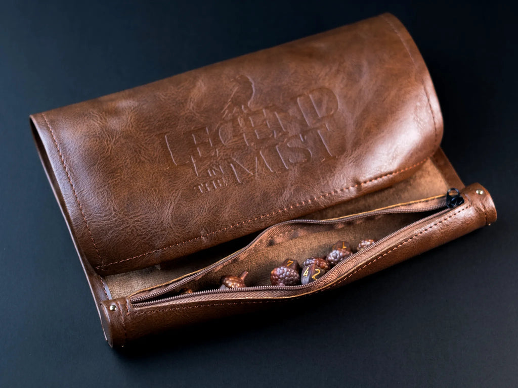 Leather Satchel with 6 Acorn Dice - Legend in the Mist