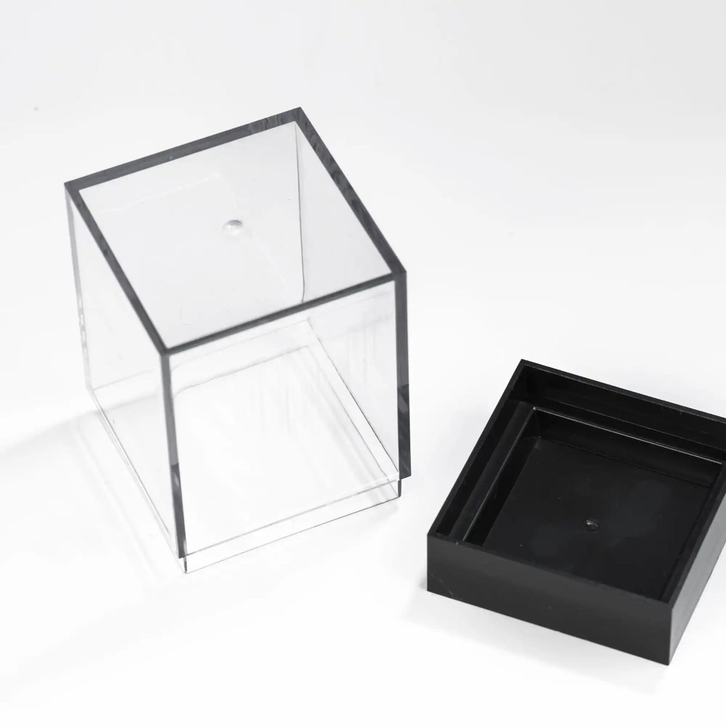 Dice Show Box ,Clear Acrylic Display Case,Black Base Dustproof Protection Model Box,Toy Display Box