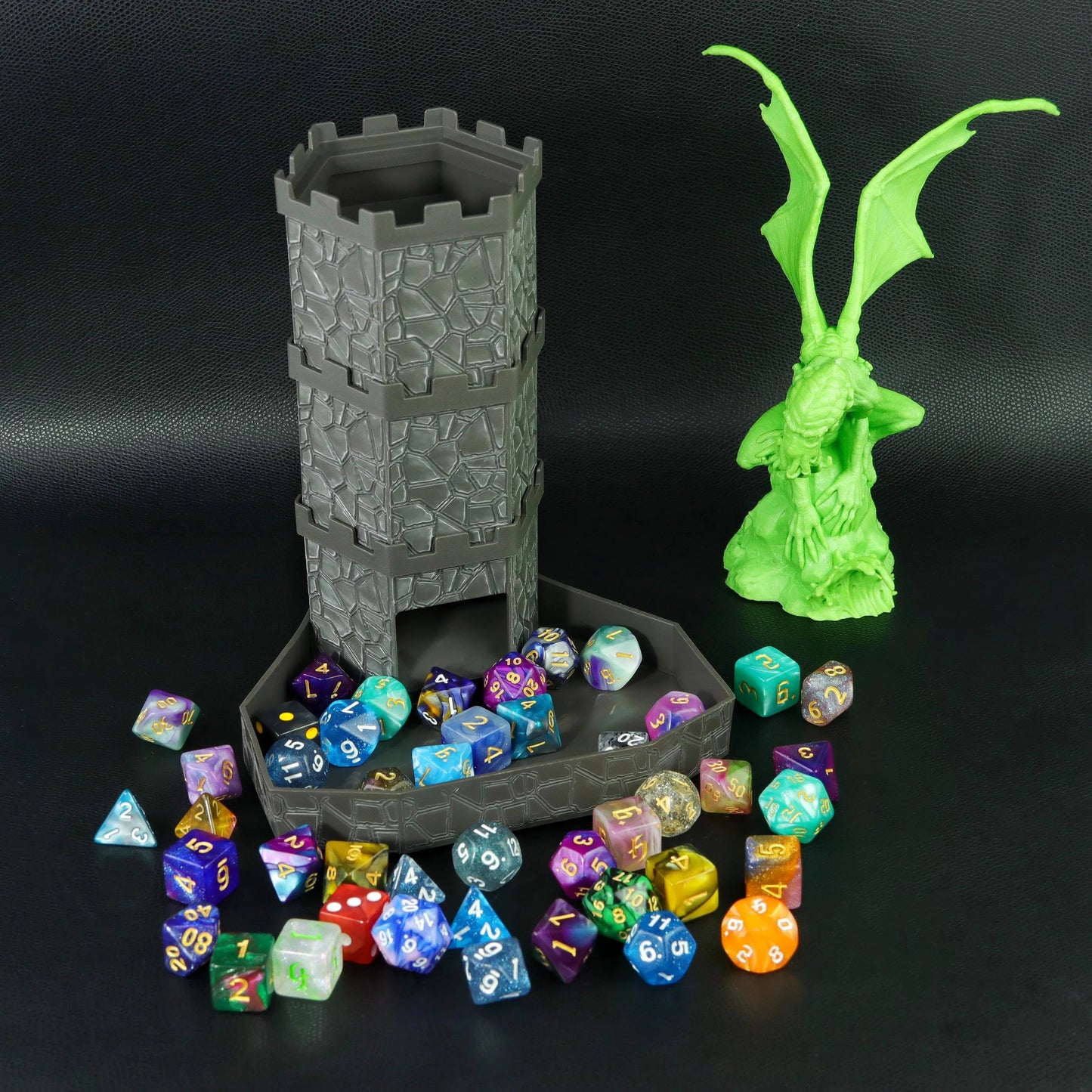 Dice Tower Rolling Case Perfect for DM's, Mini Games, RPG Players, DNDGame Foldable Die Roller Collapsible