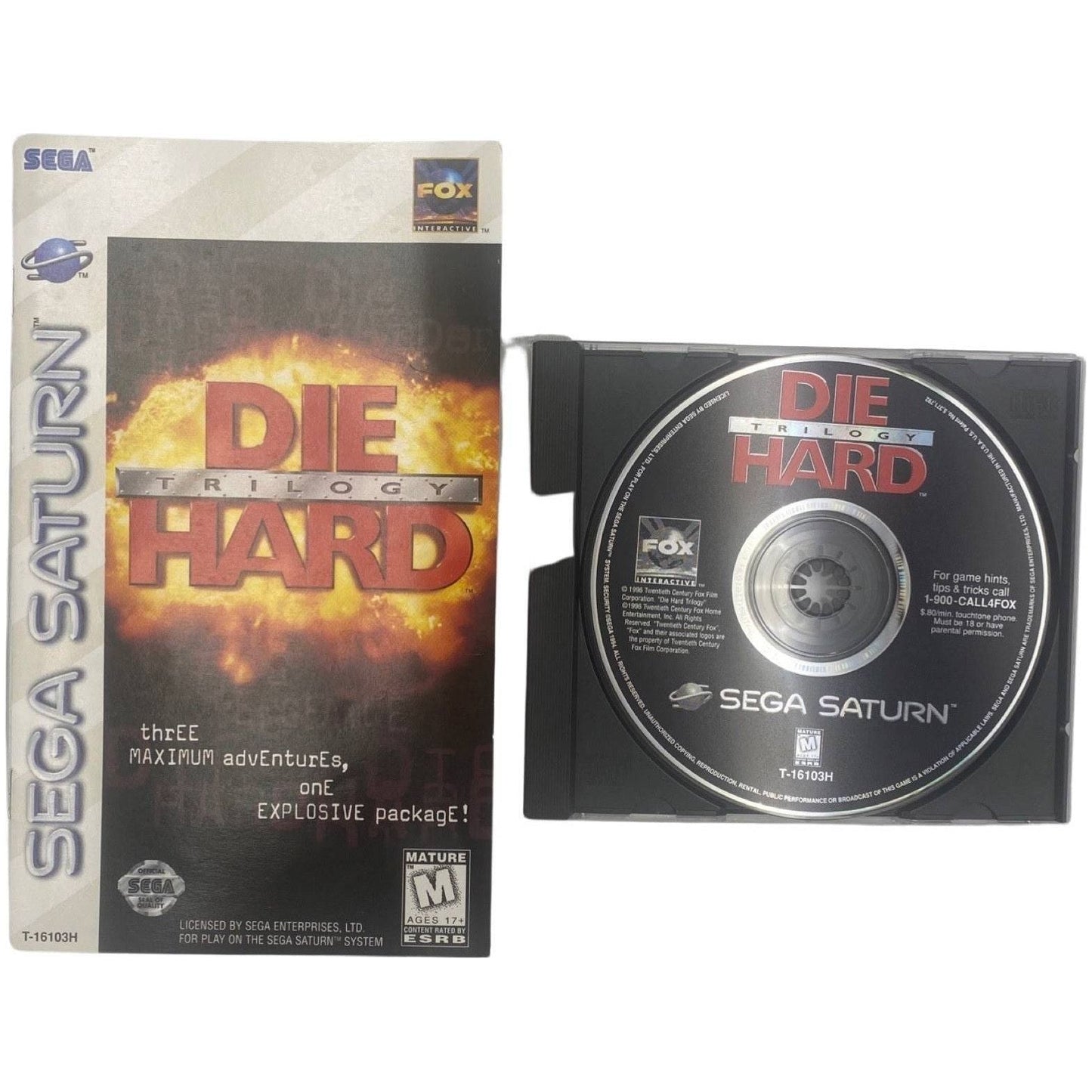 Die Hard Trilogy - Sega Saturn (LOOSE)