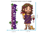 Dionysus Sticker and Magnet – Eleuthereus Mythkins™ – Greek God of Wine and Festivity | Waterproof & UV-Proof - Sticker / Large
