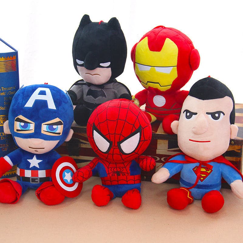 Disney Anime Plush Toy Spider-Man Doll Marvel Avengers Soft Plush Hero Captain America Iron Man Kids Christmas Gifts