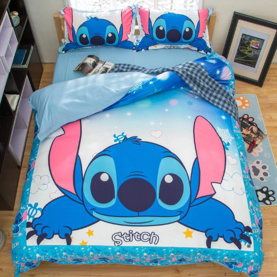 disney lilo and stitch bedding set 3 pcs single double twin full queen king size cartoon girls bed cover pillow cases room decor