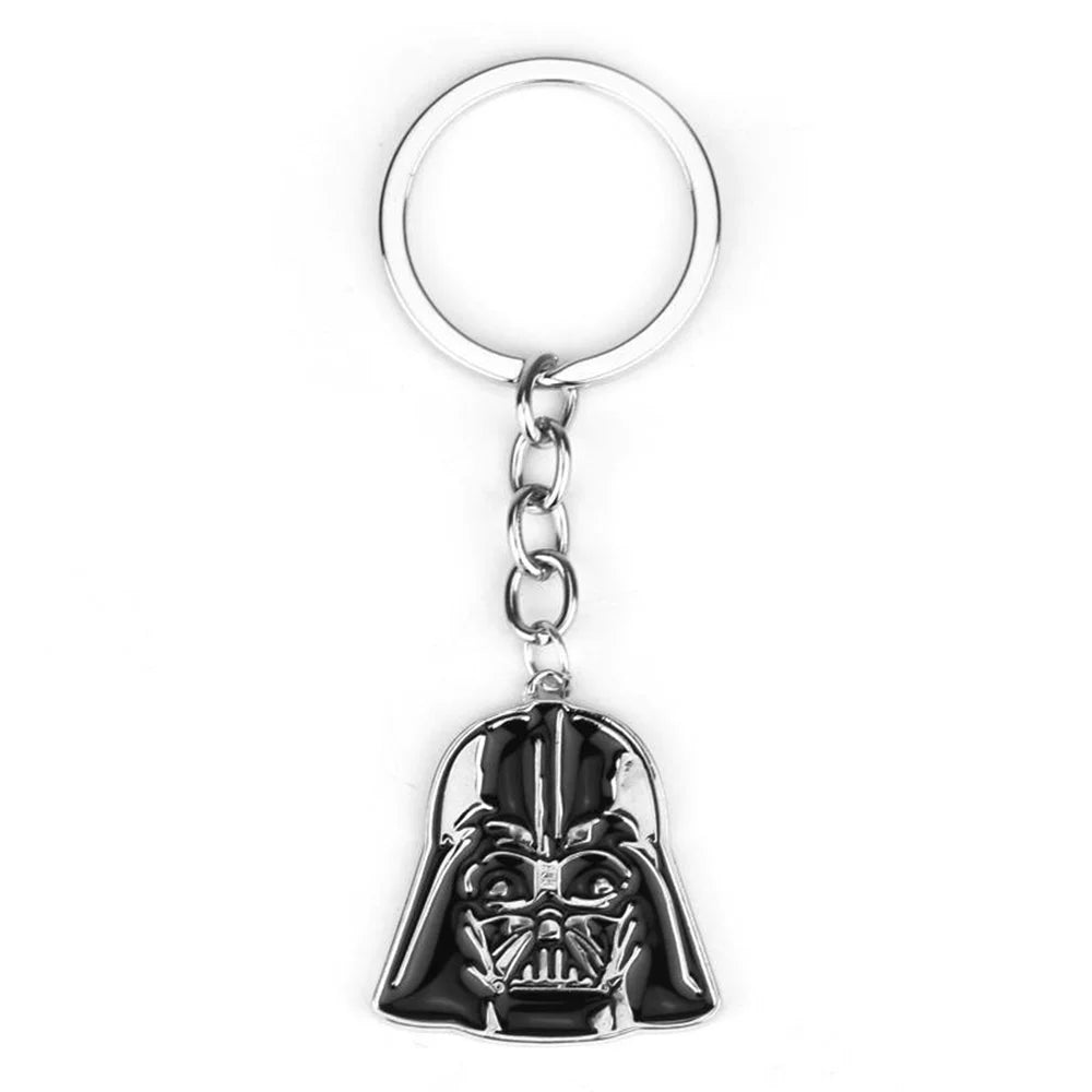 Disney Star Wars Keychain Luxury Silver Color Millennium Falcon Darth Vader Helmet Metal Pendant Key Holder Fashion Accessories