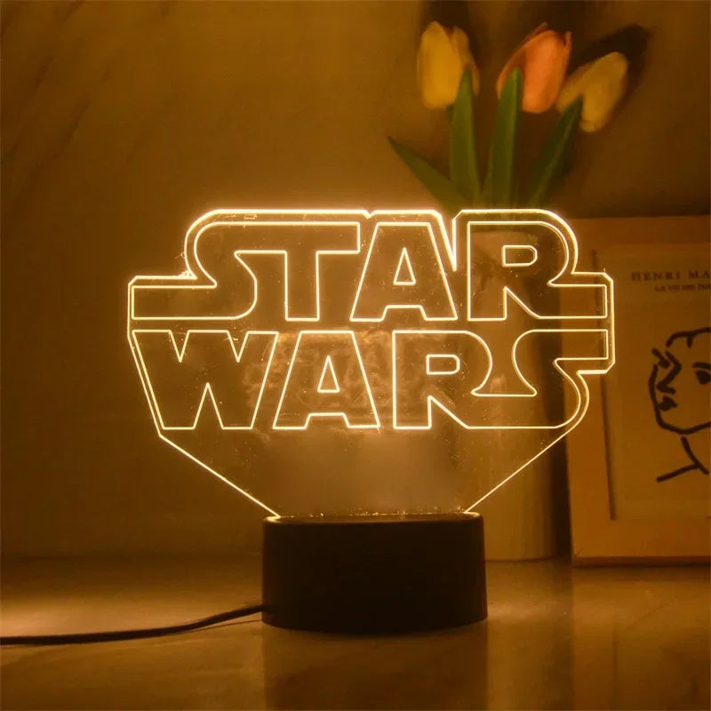 Disney Yoda Baby Night Light Star Wars Table Lamp Action Figures Toys Warm White 3D Lamp Birthday&Christmas Gift Children Toys