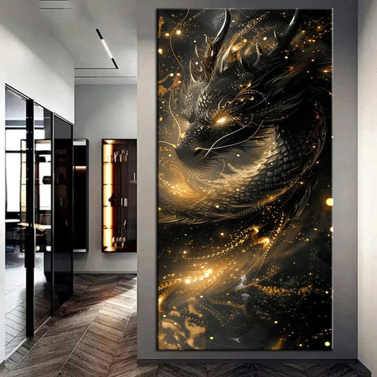 Diy Diamond Painting Black Golden Dragon Picture Full Rhinestones Mosaic Embroidery Sale Cross Stitch Kits Home Wall Decor