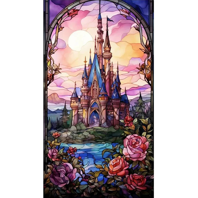 DIY diamond painting Fantasy Castle full diamond square Dream rose Diamond Embroidery 5D cross stitch home decor FF1410