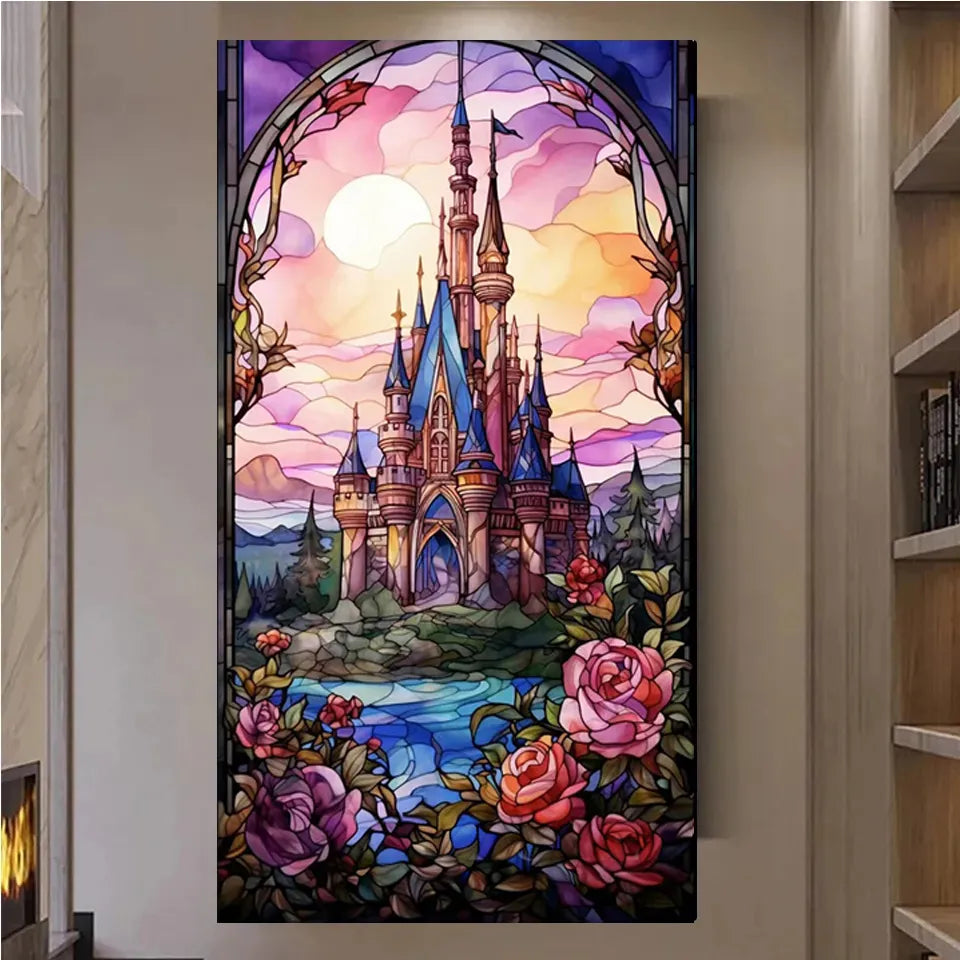 DIY diamond painting Fantasy Castle full diamond square Dream rose Diamond Embroidery 5D cross stitch home decor FF1410