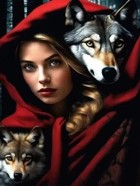 DIY Diamond Painting New 2024 Cross Stitch kit Gothic Woman Fierce Wolf Panther Mosaic Embroidery Living Room Bar Wall Art Decor