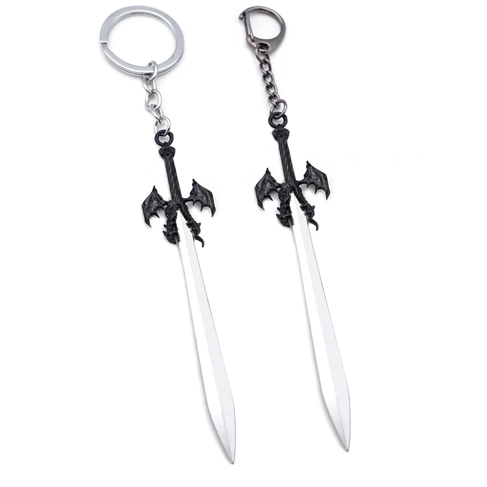 DMC Keychain Dante Sword Alastor Key Chain Pendant Keychains for Men Game Accessories Bag Car Key Ring Jewelry Llaveros