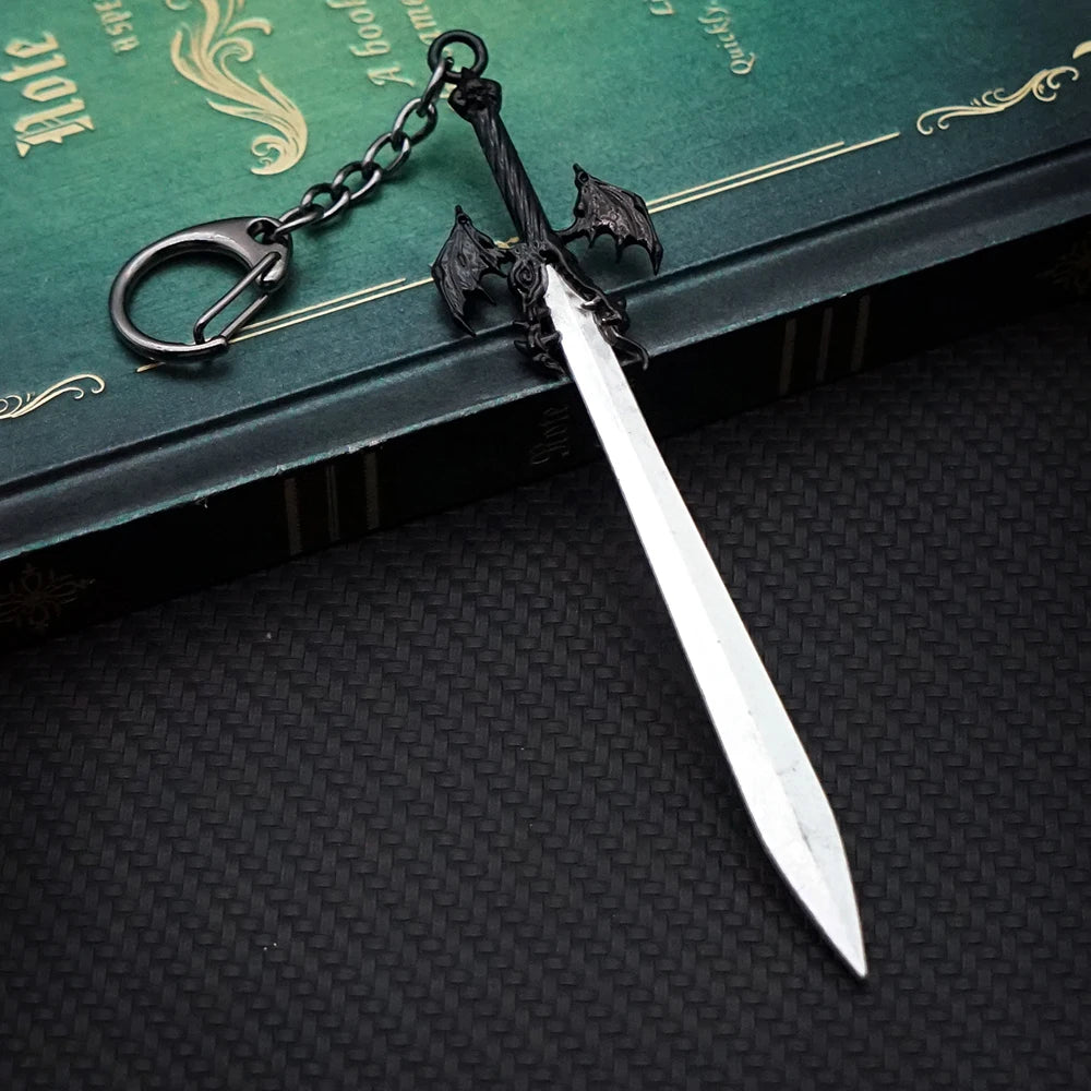 DMC Keychain Dante Sword Alastor Key Chain Pendant Keychains for Men Game Accessories Bag Car Key Ring Jewelry Llaveros