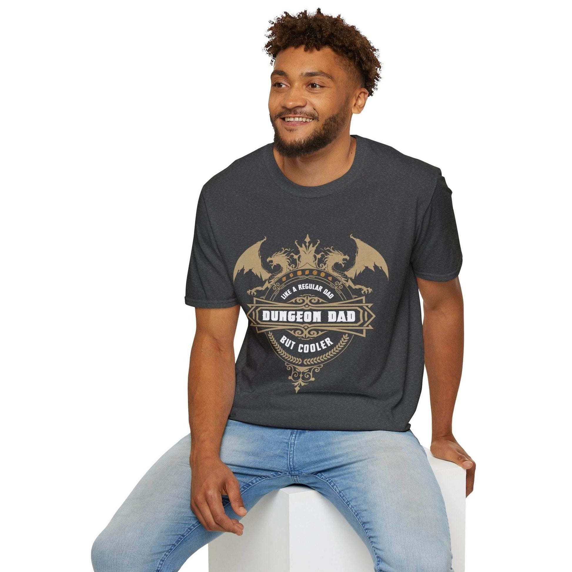 DnD Dad Shirt - Dungeon Dad - Black / S
