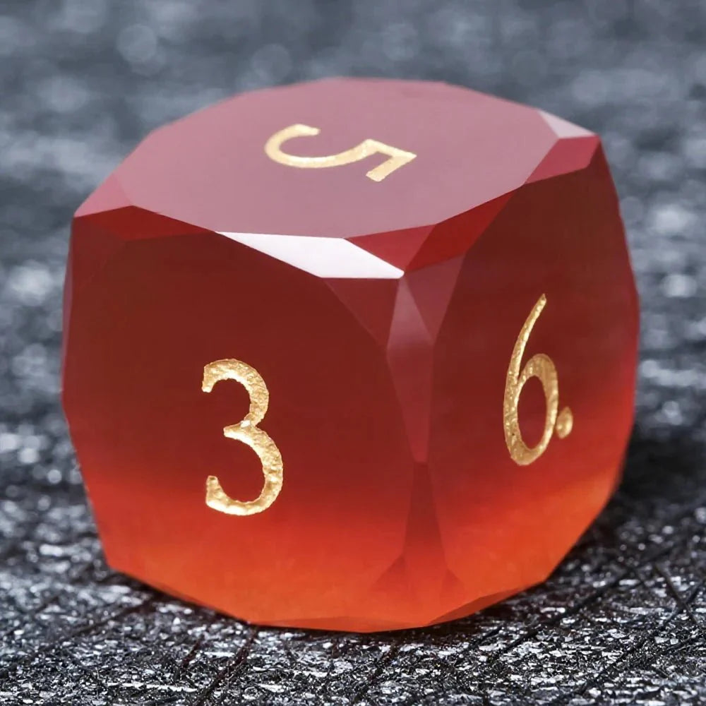 DND Dice - Crimson Glass Gem Polyhedron RPG Dice Set